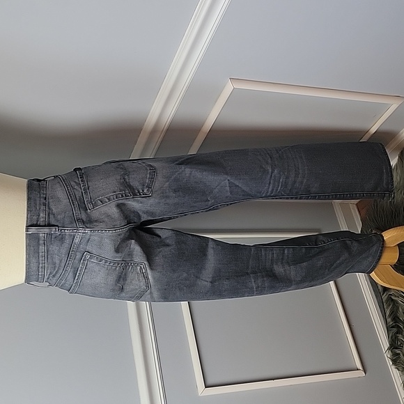 7 FOR ALL MANKIND Luxe Performance The Straight Gray Stretch Jeans Size 32 - Picture 3 of 7